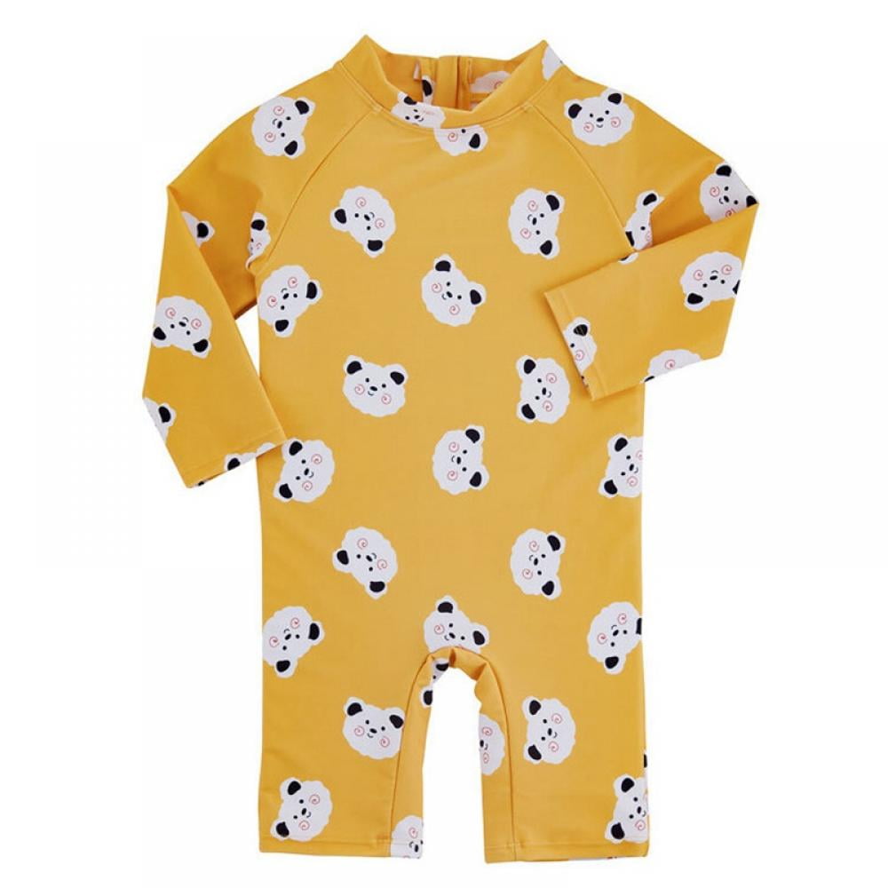 Baby Toddler Boys Girls One Piece Swimsuit Kids Rash Guard Swimsuit