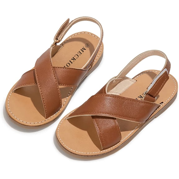 Baby Toddler Boys Girls Summer Sandals Slip-On Open Toe Beach Pool Slides Sandals Little Kid Non-Slip Soft Rubber Sole Princess Flat Shoes