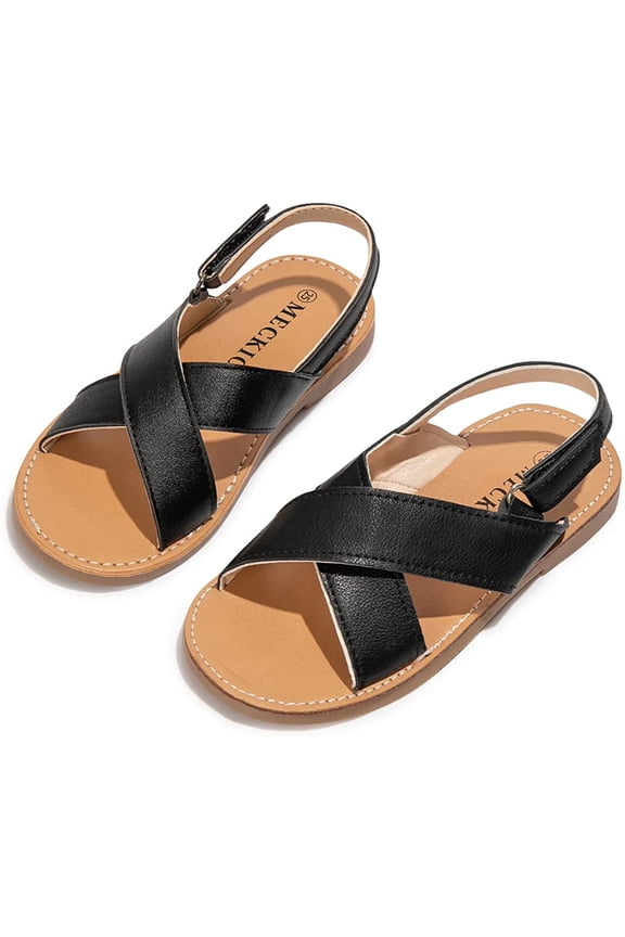 Baby Toddler Boys Girls Summer Sandals Slip-On Open Toe Beach Pool Slides Sandals Little Kid Non-Slip Soft Rubber Sole Princess Flat Shoes