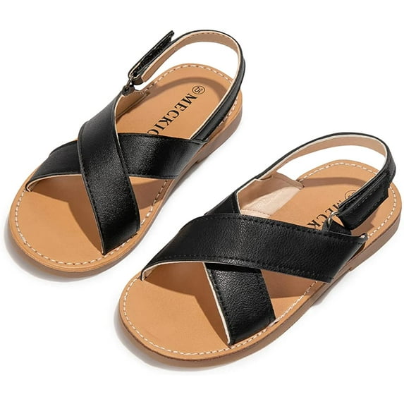 Baby Toddler Boys Girls Summer Sandals Slip-On Open Toe Beach Pool Slides Sandals Little Kid Non-Slip Soft Rubber Sole Princess Flat Shoes