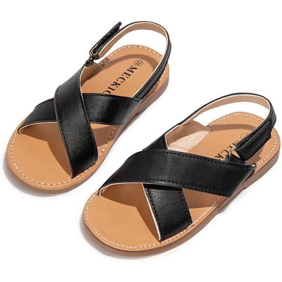 Baby Toddler Boys Girls Summer Sandals Slip-On Open Toe Beach Pool Slides Sandals Little Kid Non-Slip Soft Rubber Sole Princess Flat Shoes