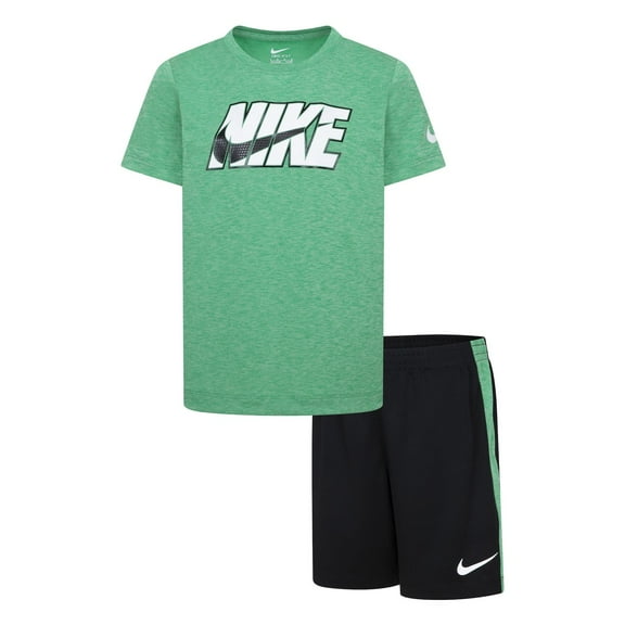 Baby & Toddler Boys Nike Dri-FIT T-shirt and Shorts 2-Piece Matching Set Color: Black Size: 2T