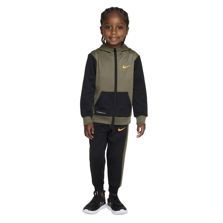 Baby Toddler Boys Nike Therma FIT Full zip Jacket Joggers 2 Piece Colorblock Set Walmart