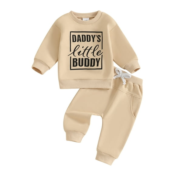 Baby Toddler Boys Pants Clothing Set,0 6 12 18 24 Months 2T 3T Long Sleeve Crew Neck Letters Print Sweatshirt with Elastic Waist Sweatpants Infant Clothes