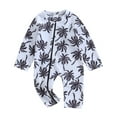 thumbnail image 1 of Baby Toddler Boys Rash Guard Swimsuit Long Sleeve Zip-up Shark/Spider Print Swimsuit 3 6 12 18 24 Months  Summer Swimwear Bathing Suit, 1 of 9