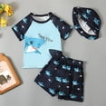 thumbnail image 1 of Baby Toddler Boys Two Piece Swimsuit Set Swimwear Cute Print Bathing Suit Rash Guards Blue Size 4-5 Years, 1 of 6