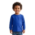 thumbnail image 1 of COUVER Toddler Long Sleeve Cotton Jersey Crewneck T-Shirt, Royal, 4T, 1 of 6