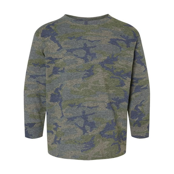 Baby Toddler Fine Jersey Long Sleeve Tee T-Shirts , vintage camo , 4T