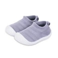 thumbnail image 1 of Baby Toddler First Walking Non-Skid 1-4 Years Kids Shoes Infant Boys Girls Soft Sole Lightweight Breathable Knitted Mesh Sneakers Slip-on Slippers(A08-Grey-S), 1 of 6