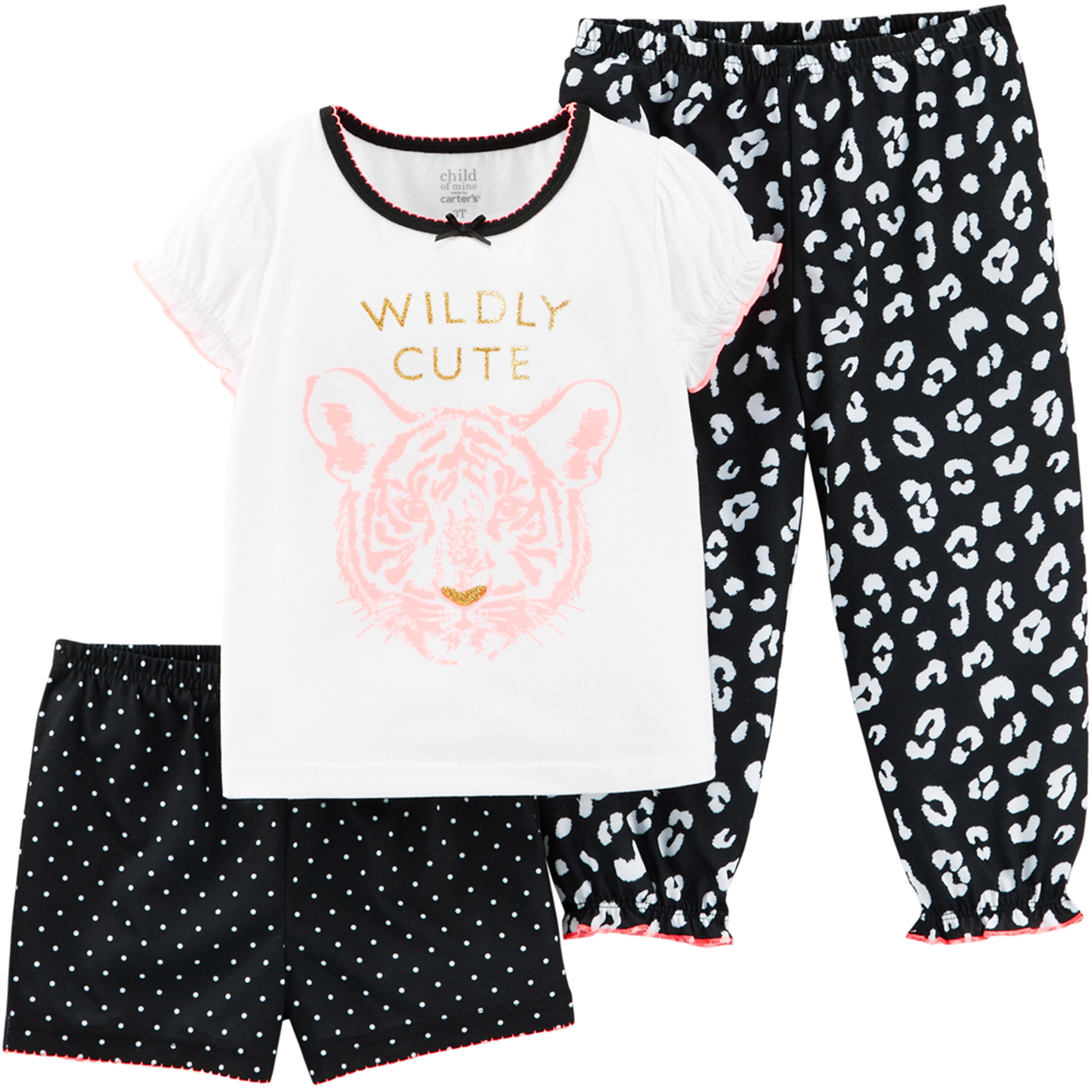 Baby Toddler Girl 3 Piece Pajama Set - image 1 of 1