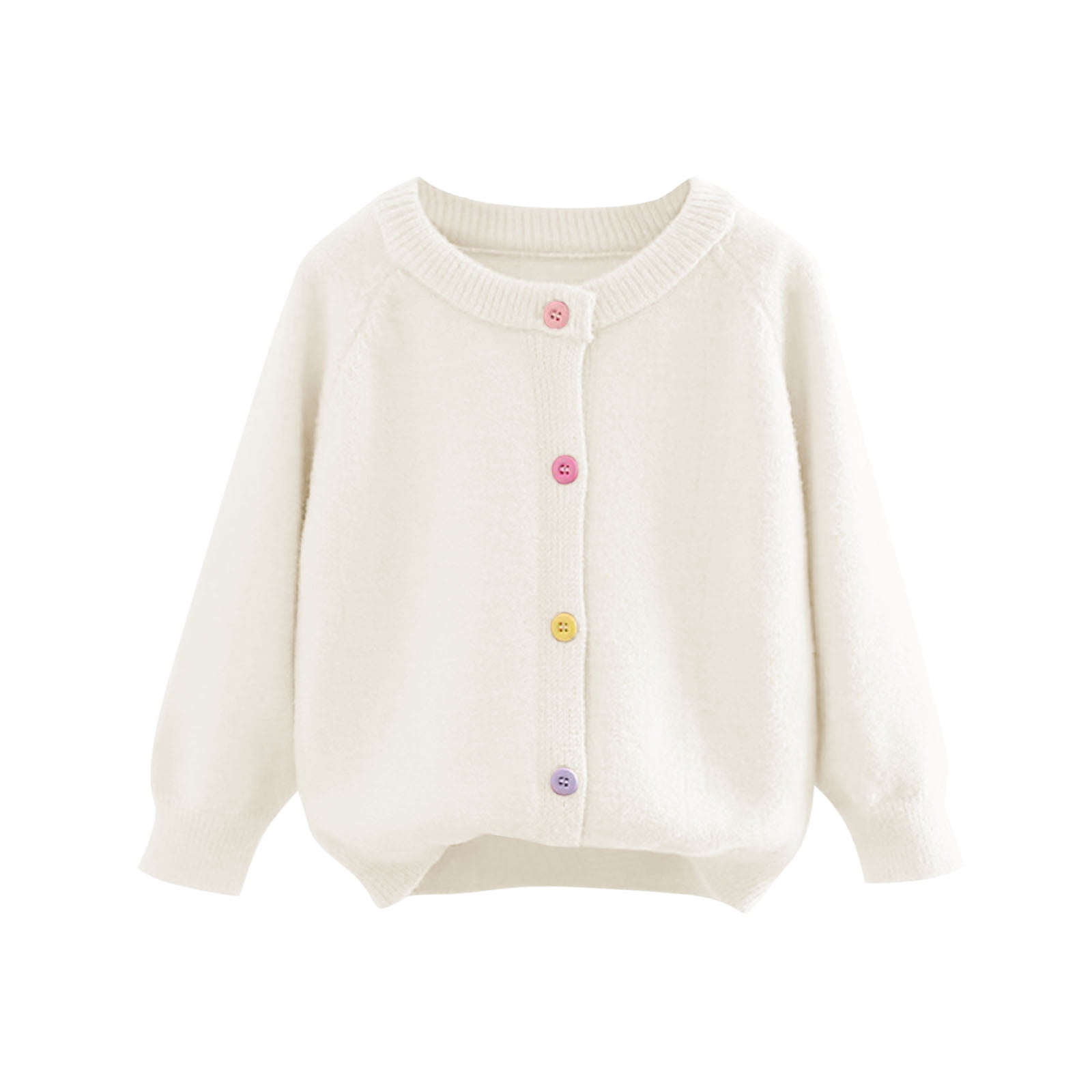Kids Girls' Cardigan Solid Color Daily Long Sleeve Cute Cotton 3-10 Years