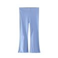 thumbnail image 1 of Baby Toddler Girl Flare Pants Toddler Bell Bottom Leggings Girls Soft Cotton Ribbed Ruffle Pants Clothes, 1 of 4