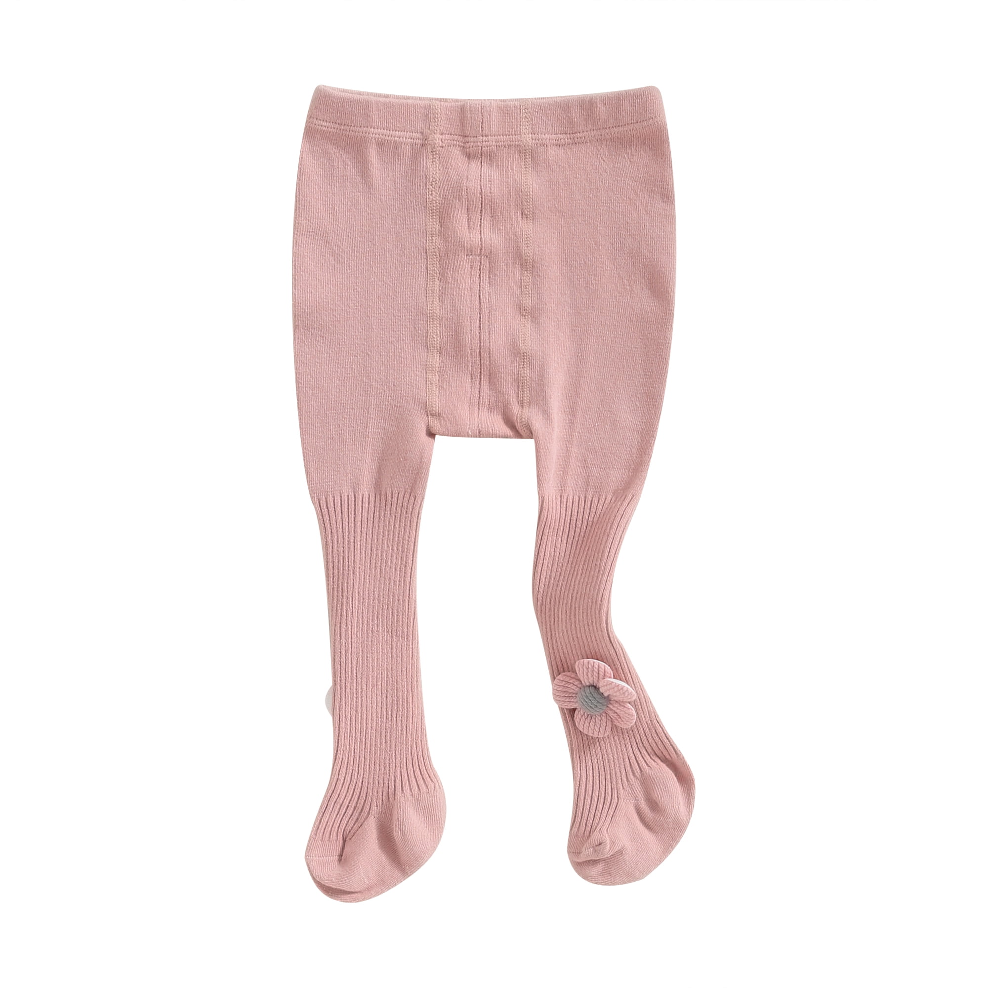 Baby Toddler Girl Tights Cable Knit Leggings Little Girls Seamless Stockings Flower Cotton