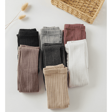 Baby Toddler Girl's Ribbed Cotton Tights