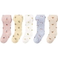 thumbnail image 1 of Baby Toddler Girl's Tights 3/4/5 Pack Cable Knit Leggings Little Girls Seamless Stockings Bows Cotton Pantyhose, 1 of 7
