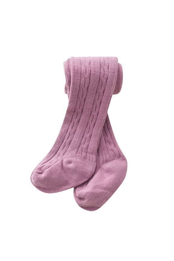 Baby Toddler Girls Boys Cable Knit Tights Cotton Footed Leggings Pantyhose Stocking Pants 0-6Years
