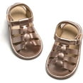 thumbnail image 1 of Baby Toddler Girls Boys Sandals - Soft Rubber Sole Leather Baby Walking Shoes(Infant/Toddler), 1 of 6