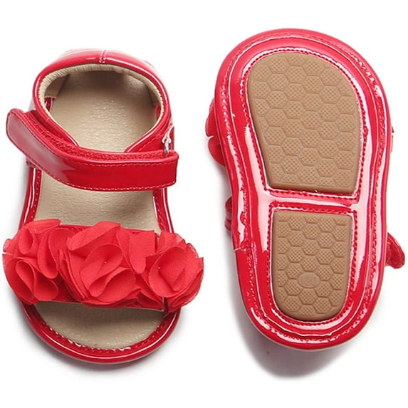Baby Toddler Girls Boys Sandals - Soft Rubber Sole Leather Baby Walking Shoes(Infant/Toddler)