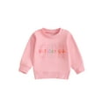 thumbnail image 1 of Baby Toddler Girls Boys Sweatshirt, 6 12 18 24 Months 2T 3T 4T Long Sleeve Crew Neck Letters Print Hoodie Pullover Birthday Clothes, 1 of 9