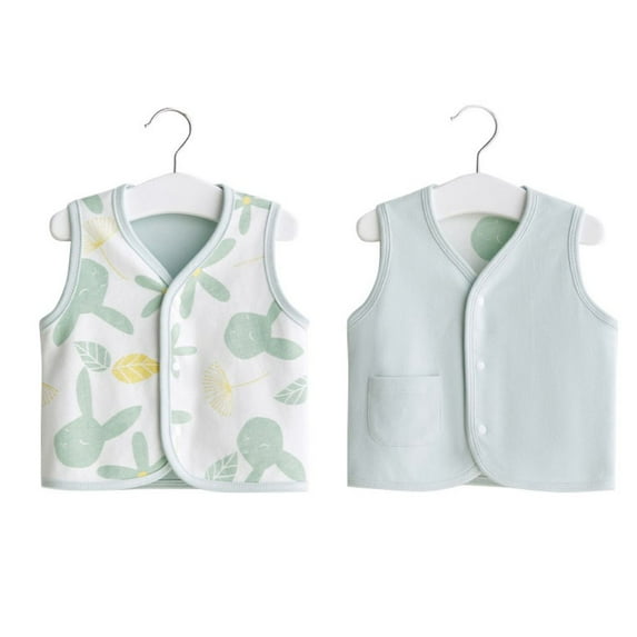 Baby Toddler Girls Boys Vest Soft Waistcoat Sleeveless Reversible Jacket Lightweight Vests 0-5 Years