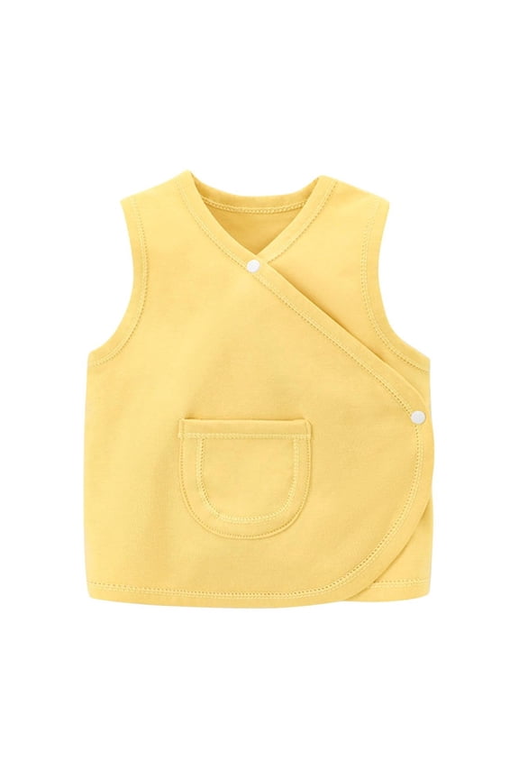 Baby Toddler Girls Boys Vest Solid Color Soft Waistcoat Sleeveless Jacket Lightweight Vests Casual Outerwear Camisole 0-3 Years