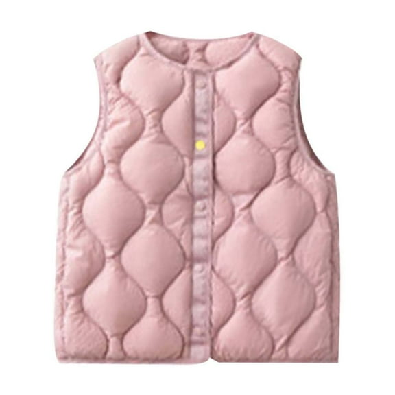 Baby Toddler Girls Boys Winter Puffer Vest Lightweight Sleeveless Warm Lined Cute High Neck Vest Down Puffer Vest Baby Winter Clothes for Boys Girls Size 5-6