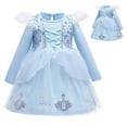 thumbnail image 1 of Baby Toddler Girls Cinderella Dress Long Sleeve Princess Fancy-Dress for 2-5Y, 1 of 7