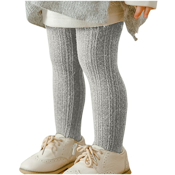Baby Toddler Girls Cute Cable Knit Cotton Tights Pantyhose Leggings for Girls Stocking Pants for 2-12 Years