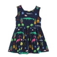 thumbnail image 1 of Baby & Toddler Girls Dress Print Cute Baby Girl Sleeveless Dress Fashion Skirt, Blue,3XL, 1 of 10