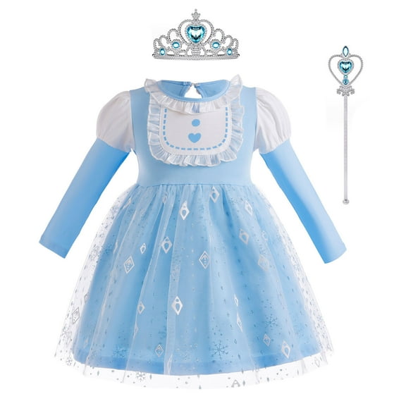 Baby Toddler Girls Elsa Anna Princess Costume Fancy-Dress for 2-5Y
