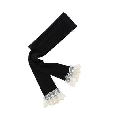 Baby Toddler Girls Footless Tights with Ruffle Cable Knit Cotton Ankle Leggings Stocking Pants