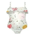 thumbnail image 1 of Baby Toddler Girls Lovely Flower Patterned Ruffled-Tier One-Piece Swimsuit (Flower, 2-3 Years), 1 of 4