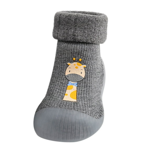 Baby Toddler Girls Shoes Slipper Kids Knit Soft Stocking Sole Solid Rubber Socks Warm Boys Baby Shoes