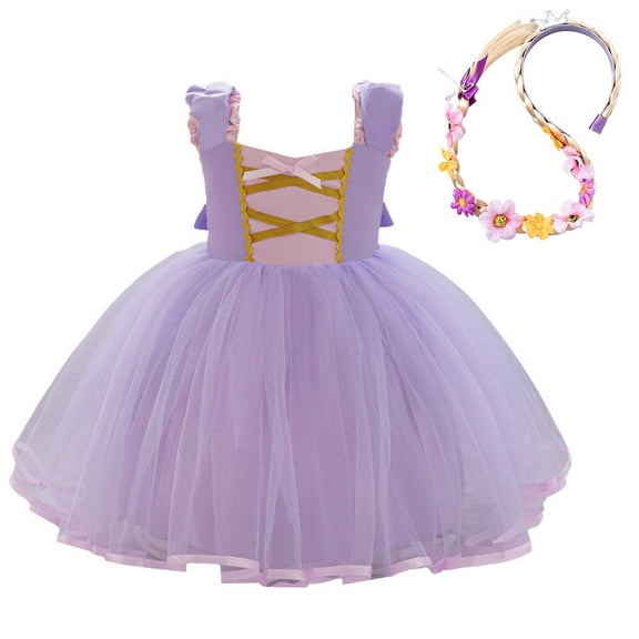 Baby Toddler Girls Sofia Costume with Headband Halloween Xmas Party Fancy Dress up, 12-18 month
