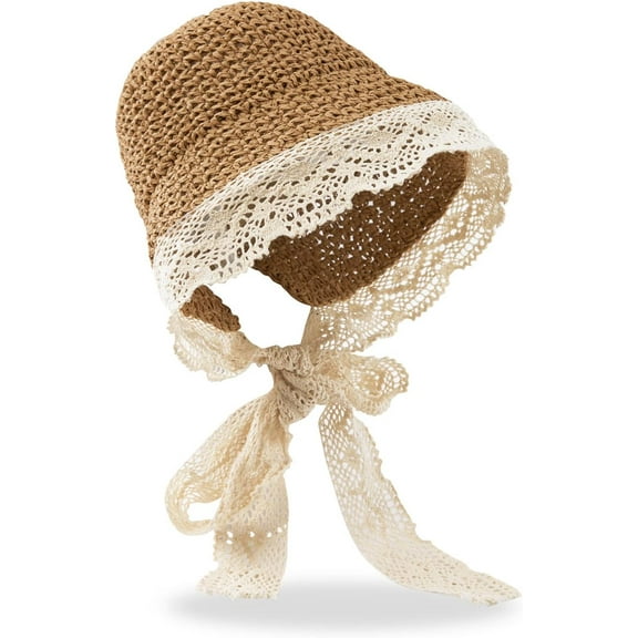 Baby Toddler Girls Straw Sun Hat Summer Beach Hat