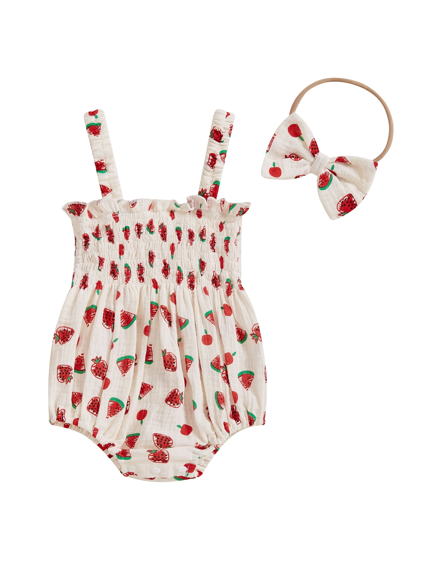 Baby Toddler Girls Summer Sweet Rompers 3 6 12 18 Months Sleeveless ...