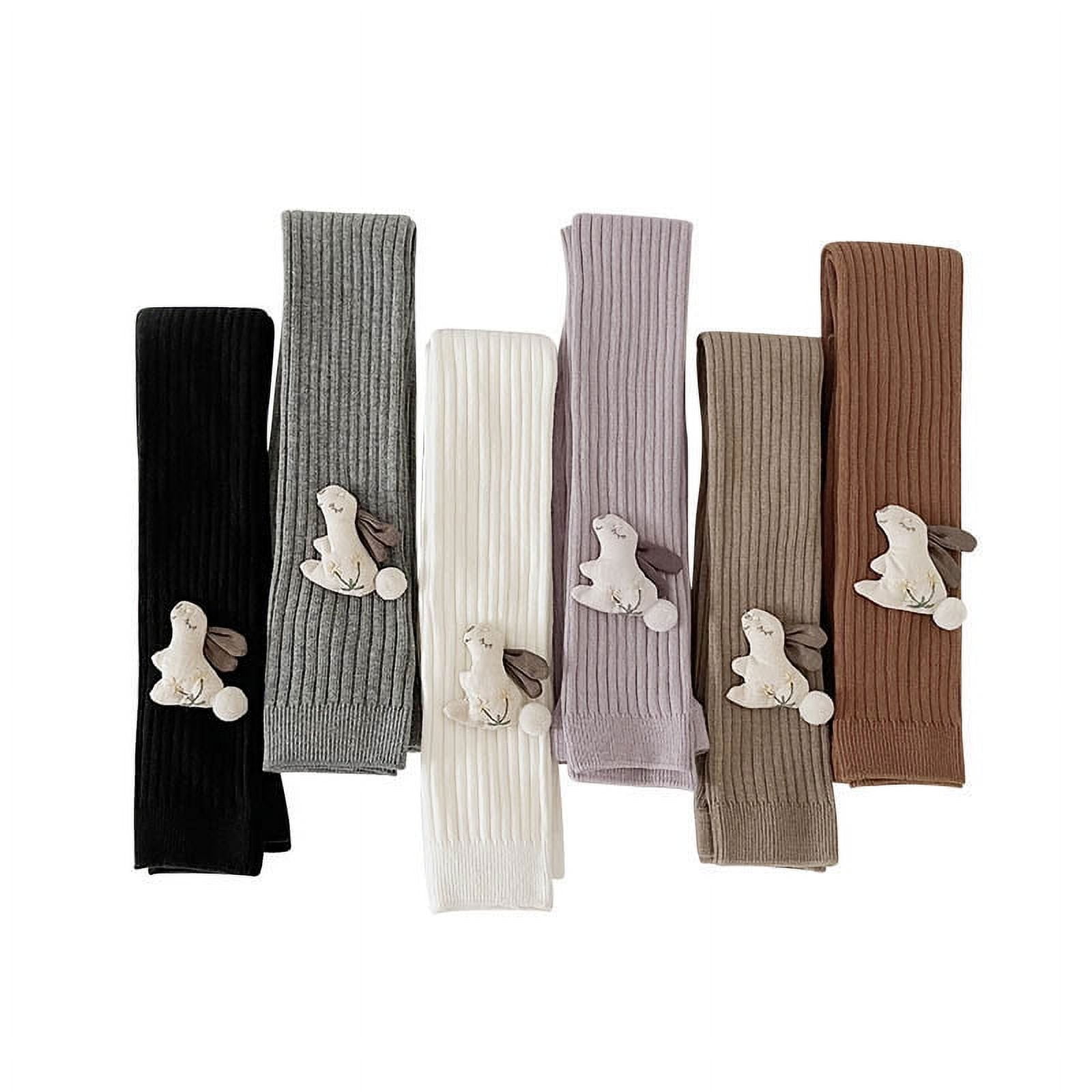 Medias De Punto Acanalado Con Lazo Para Niñas - Algodón Suave, Ideales Para Navidad, San Valentín O Diario, Disponibles En Varias Tallas