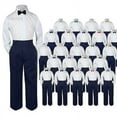 thumbnail image 1 of Baby Toddler Kid Boys Wedding Formal 3pc Set Shirt Navy Pants Bow Tie Suit S-7, 1 of 1