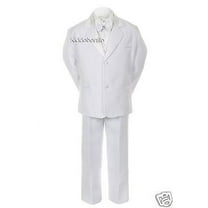 Baby Toddler Kid Teen 1st Communion Wedding Formal White Tuxedo Boy Suit sz S-20