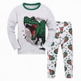 thumbnail image 1 of Baby Toddler Kids Boy Clothing Set Fall/Winter Cartoon Long Sleeve Elastic Waist 0-24M Sleepwear Pajamas 2Pcs, 1 of 4