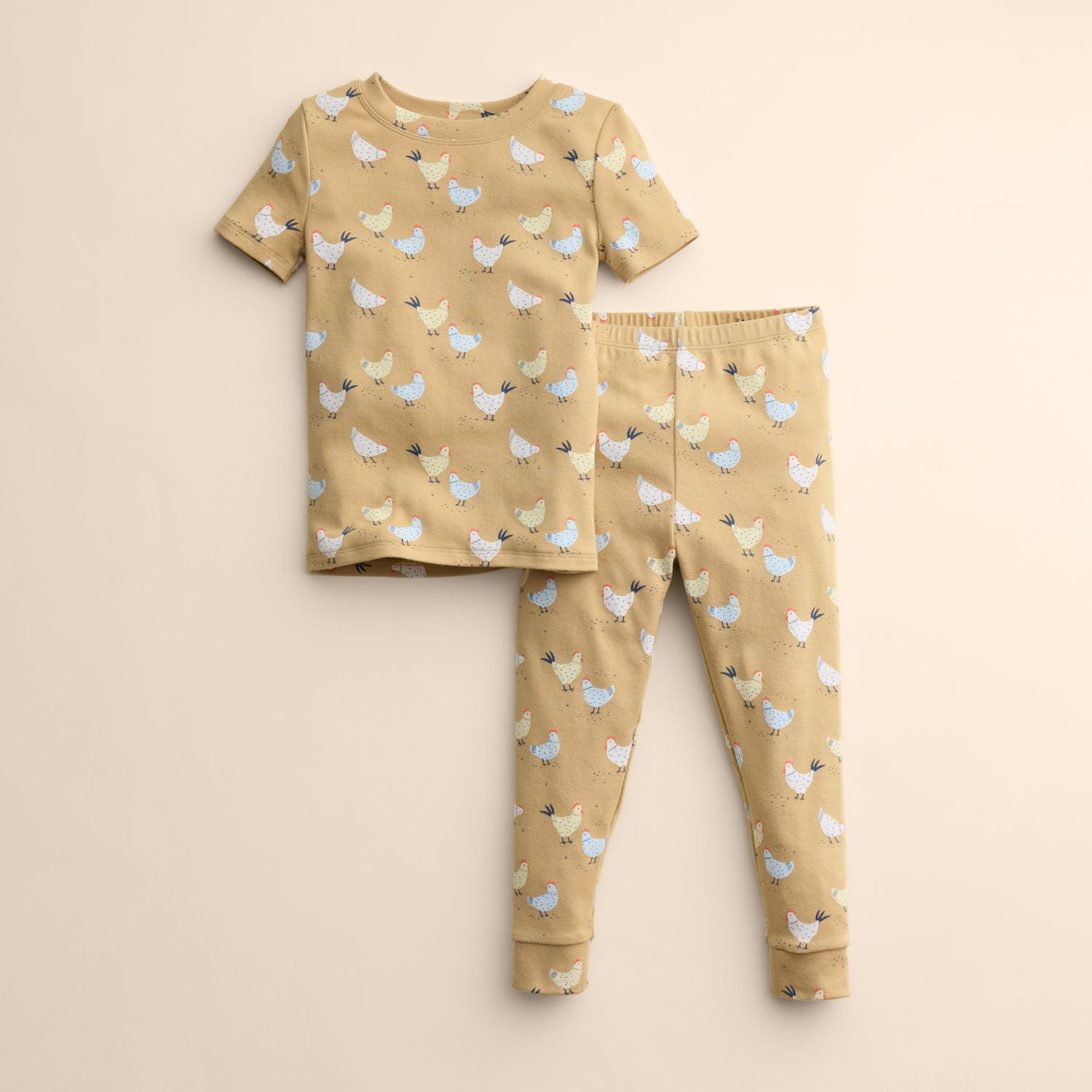 Baby Toddler Little Co. by Lauren Conrad Top Bottoms Pajama Set Color Chicken Print Size 9 MONTHS Walmart