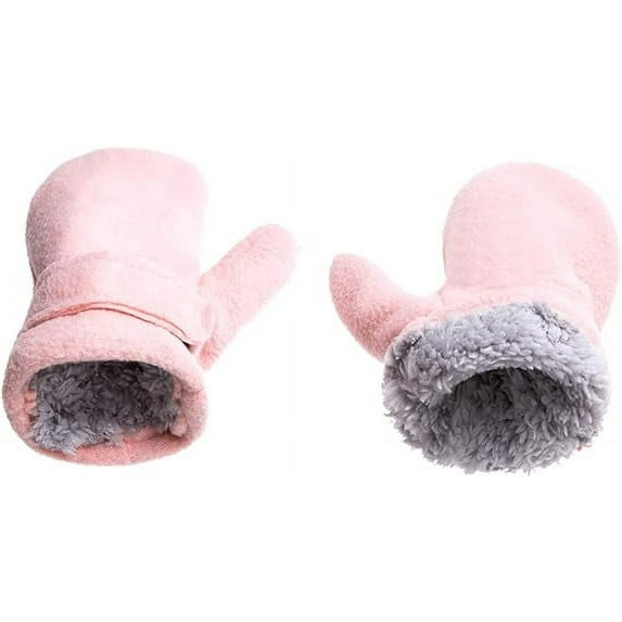 Baby Toddler Mittens, Boys Girls Winter Outdoor Gloves, Kids Easy-On Fleece Warm Mitterns