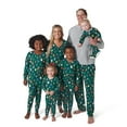 thumbnail image 1 of Baby & Toddler Neutral Green Holiday Family Pajamas, 1 of 5