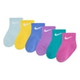 thumbnail image 1 of Baby & Toddler Nike Swoosh 6-Pack Ankle Socks Color: Pastel Size: 6-12MONTHS, 1 of 4
