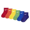 thumbnail image 1 of Baby & Toddler Nike Swoosh 6-Pack Ankle Socks Color: Rainbow Size: 12-24MONTH, 1 of 4