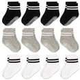 thumbnail image 1 of Baby Toddler Non Slip Socks 12 Pairs Toddler Socks with Grip Anti Slip Crew Socks for 0-7 Years Boys, 1 of 5