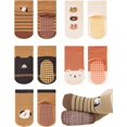 thumbnail image 1 of Baby Toddler Non-skid Socks with Grips Anti Skid Slipper Cartoon Socks for Girls Boys Infant Newborn 5 Pairs, 1 of 7