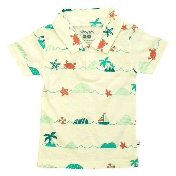 Baby Toddler Pattern Short Sleeve Polo Tee
