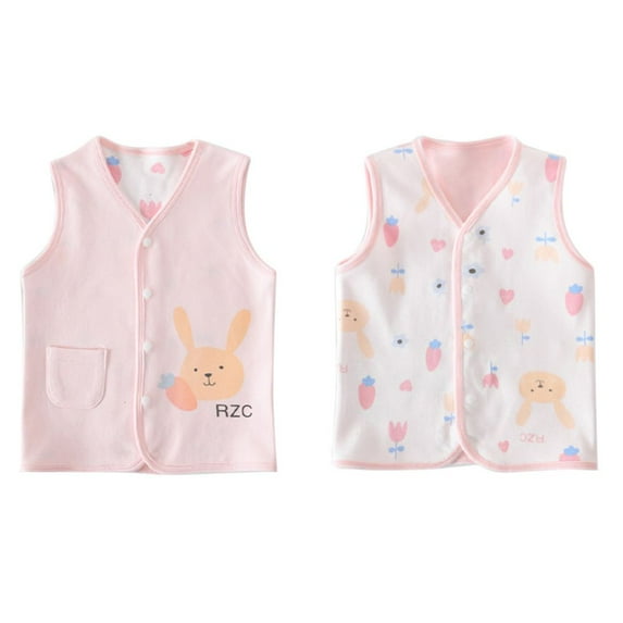 Baby Toddler Reversible Vest Warm Sleeveless Jacket Spring Winter Children Waistcoat0 0-5 Years