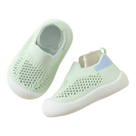 Baby Toddler Shoes Soft Soled Solid Color Indoor Shoes Breathable Knitting Shoes For Boys and Girls